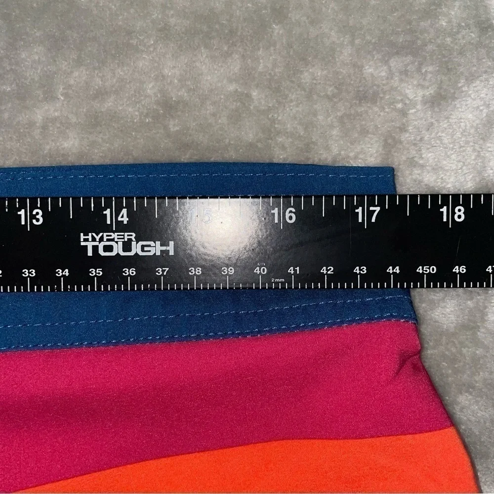 Rainbow Striped Pride Swim Surf Trunk Shorts Size Large Multi Color Beach
